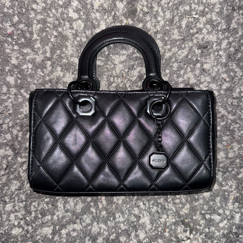 ALDO Quilted Black Satchel